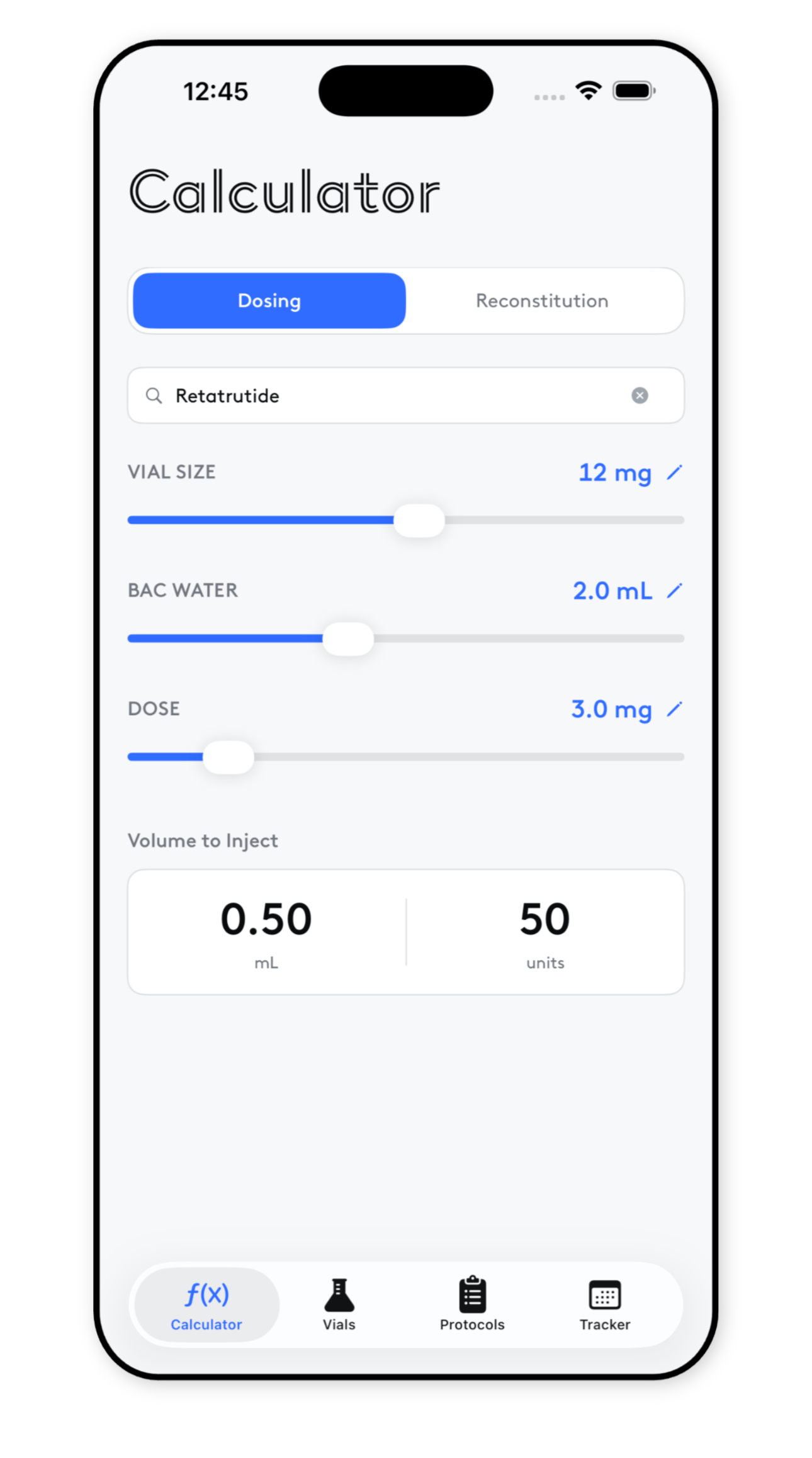 PeptideFox dosing calculator
